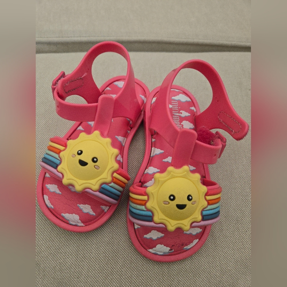 Mini Melissa Sun & Rainbow Pink Sandals